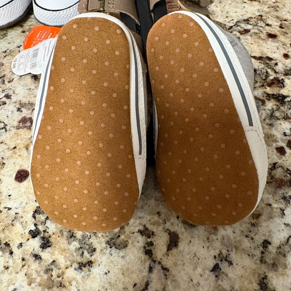 Carter's Gray, Converse Navy & brownish color wondernation sandals & baby shoes